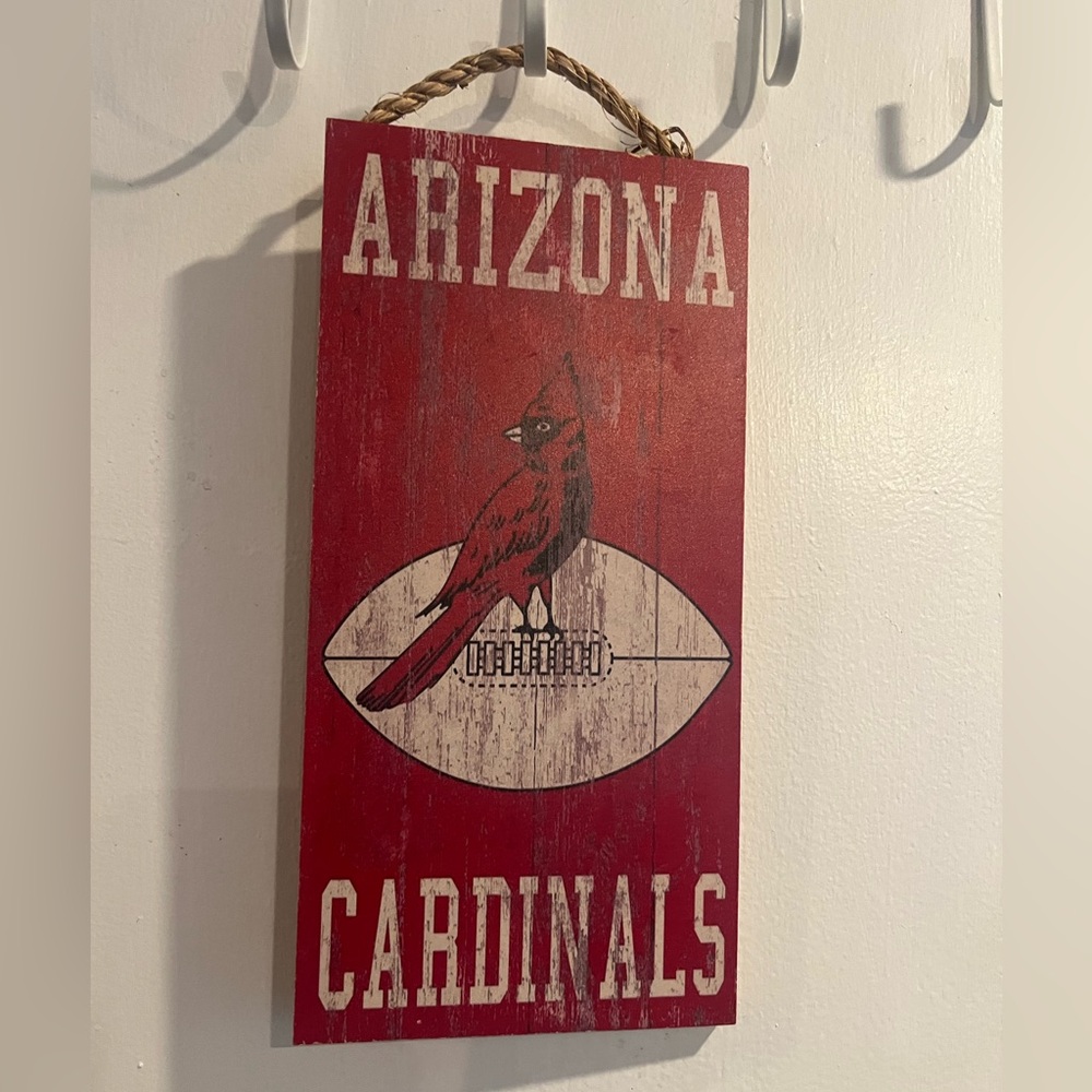Cardinals wood sign 5x7
